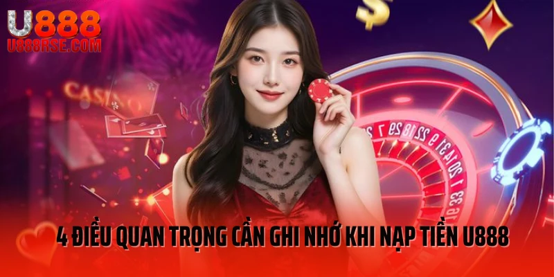 4 điều quan trọng cần ghi nhớ khi nạp tiền U888 4 điều quan trọng cần ghi nhớ khi nạp tiền U888