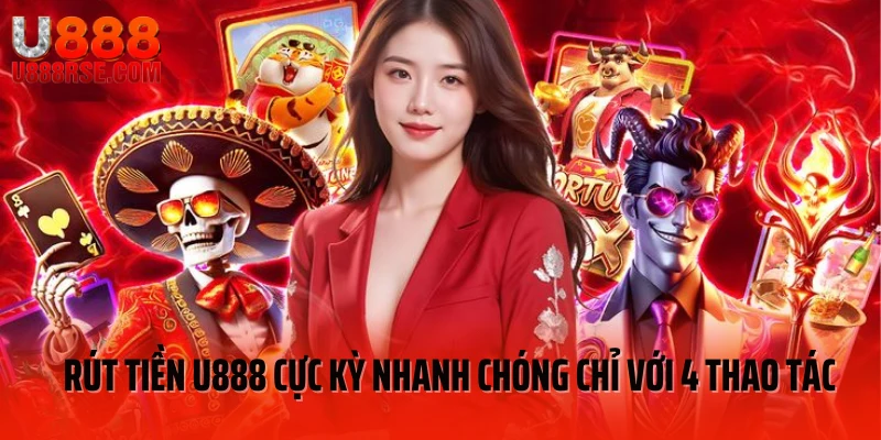 Rút tiền U888 cực kỳ nhanh chóng chỉ với 4 thao tác Rút tiền U888 cực kỳ nhanh chóng chỉ với 4 thao tác